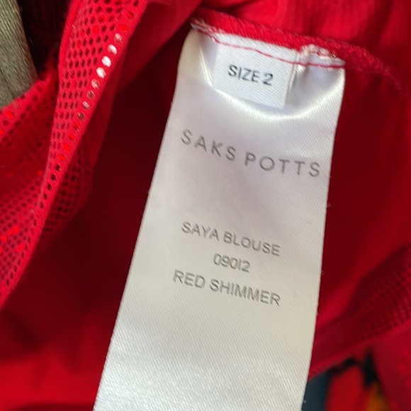 Saks Potts Saya Top Red 2 - Picture 5 of 8